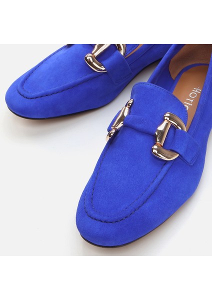 01AYH283300A640 HAKIKI Deri Saks Kadın Loafer