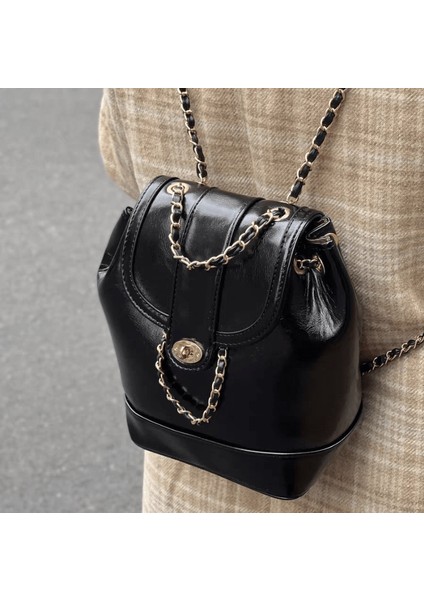 Kadın Kore Versiyonu Ins Büyük Kapasiteli Elmas Zincir Sırt Çantası (Yurt Dışından) modelleri