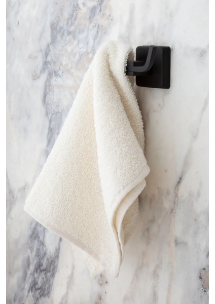 Siyah Paslanmaz Uzun Havluluk / Geniş Kapaklı Tuvalet Kağıtlığı / Banyo Askılığı -Pirinç 3lü Set