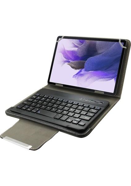 10.1 Inç Tablet Pc Için HSD-PT7012 Bluetooth Klavye Pu Kılıf Siyah (Yurt Dışından)