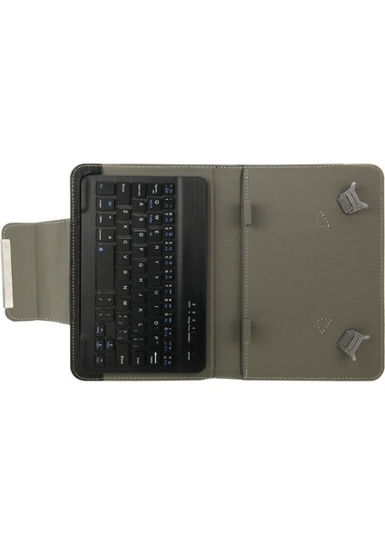 10.1 Inç Tablet Pc Için HSD-PT7012 Bluetooth Klavye Pu Kılıf Siyah (Yurt Dışından)