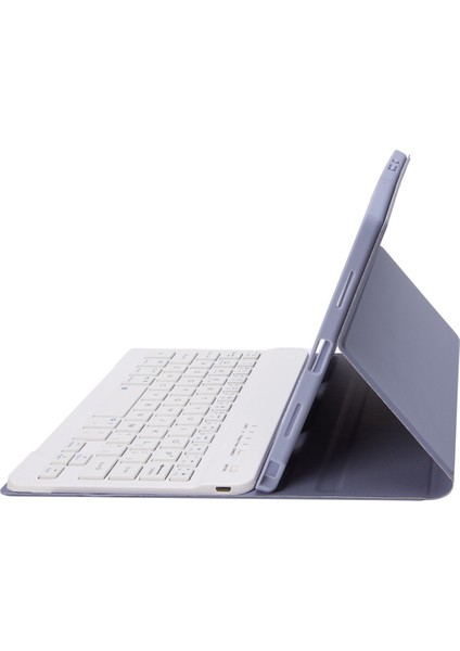 Samsung Galaxy Tab A9 X110/X115 Mor Için Klavye Pu Kılıf (Yurt Dışından)