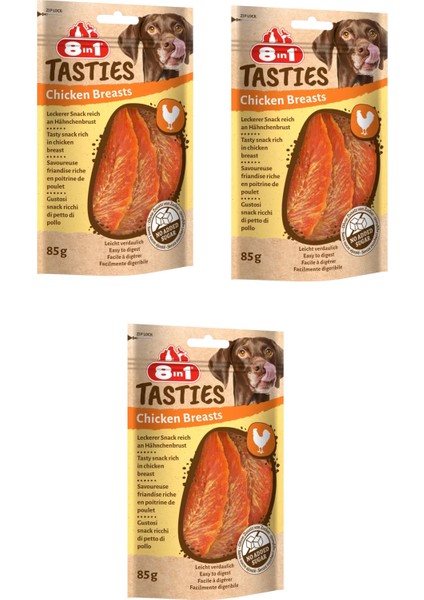 Tasties Chicken Breasts Tavuk Göğüslü Köpek Ödülü 85 gr. x 3 Adet