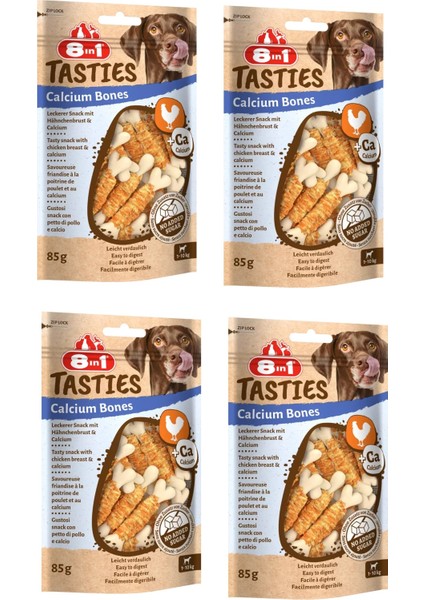 Tasties Calcium Bones Tavuk Sargılı Kemik Köpek Ödülü 85 gr. x 4 Adet