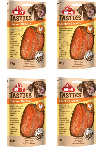 Tasties Chicken Breasts Tavuk Göğüslü Köpek Ödülü 85 gr. x 4 Adet