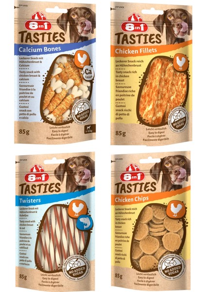 Tasties 4 Çeşit Karma Köpek Ödülü 85 gr. x 4 Adet