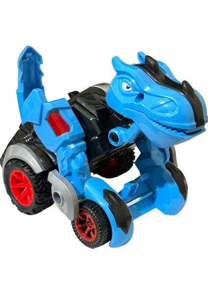 Trex Dinazor Figür Araba Sürtmeli Teker Transformers Robot Dinozor 15CM