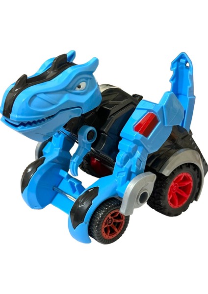 Trex Dinazor Figür Araba Sürtmeli Teker Transformers Robot Dinozor 15CM