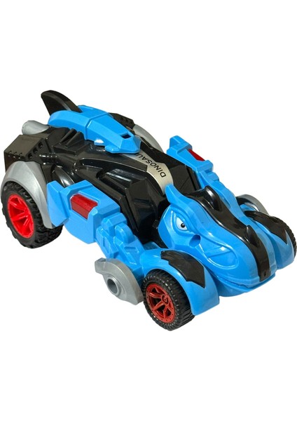 Trex Dinazor Figür Araba Sürtmeli Teker Transformers Robot Dinozor 15CM