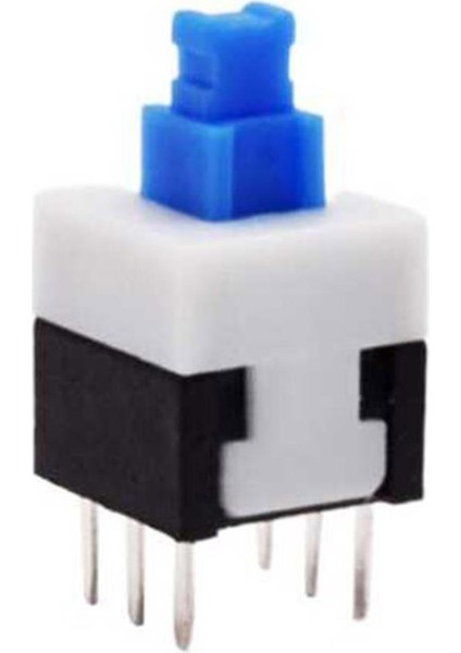 IC-197 6 Pinli Kalıcı Push Buton Kare Yaylı 7X7MM(10 Adet)