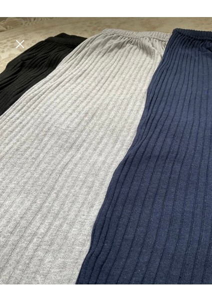 3'lü Kadın Fitilli Rahat Pantolon & Eşofman Gündelik Rahat Ev Giyim Pijama