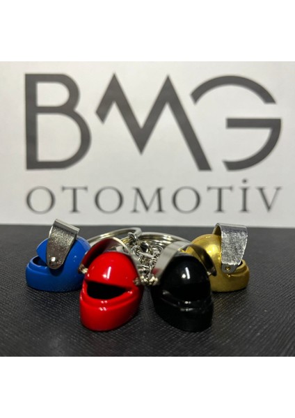 BMG Otomotiv Metal Kask Anahtarlık -Siyah-