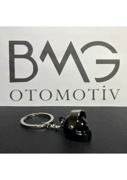 BMG Otomotiv Metal Kask Anahtarlık -Siyah-