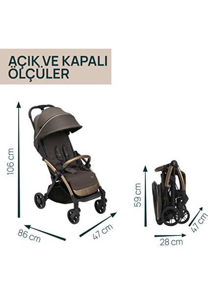 Goody Xplus Bebek Arabası Bronze Lızard Re_lux