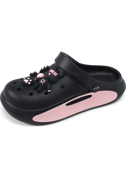 Kadın Yazlık Dış Giyim Crocs, Kaymaz Plaj Dış Mekan Kalın Tabanlı Burunlu Ayakkabı, Şık ve Çok Yönlü (Yurt Dışından)