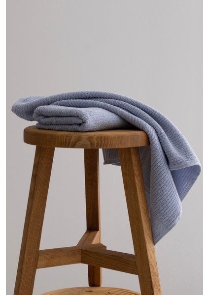 Ivory Mavi Fitilli Mikro Fiber %100 Pamuk 2li El Yüz Havlusu Seti 50 x 90 - 50 x 90 1136A