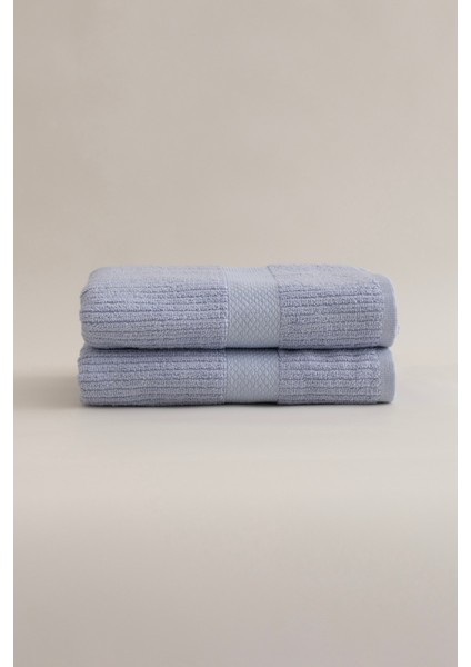 Ivory Mavi Fitilli Mikro Fiber %100 Pamuk 2li El Yüz Havlusu Seti 50 x 90 - 50 x 90 1136A fiyatları