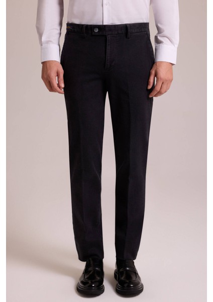 Erkek Antrasit Dıogonal Yancep Kot Pantolon