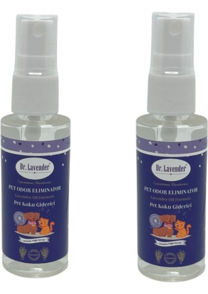 Dr. Lavender 2 Adetlavanta Yağlı Pet Koku Giderici 45 ml Antiseptik Kedi Köpek Koku Giderici