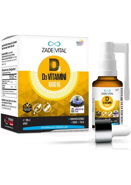 D3 Vitamini 1000 Iu Sprey 20 ml