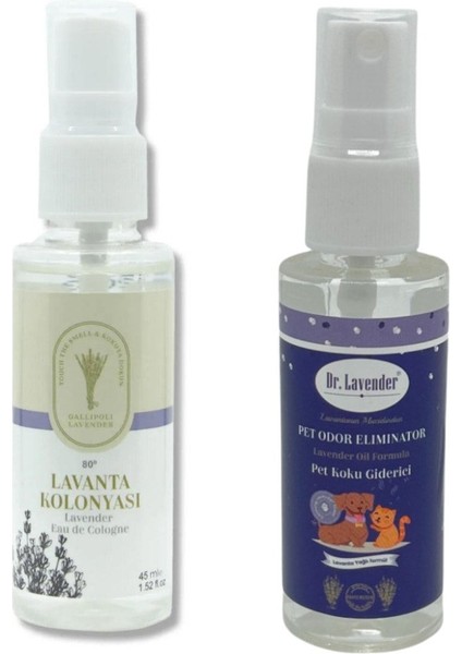 Dr. Lavender Pet Koku Giderici 45 ml + 45 ml Lavanta Kolonyası