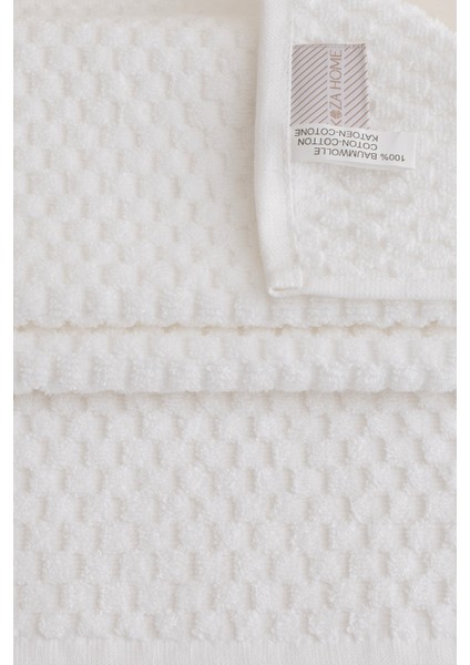 Ivory Beyaz Kabartma Dokulu Mikro Fiber Pamuk 2li El Yüz Havlusu Seti 50 x 90 - 50 x 90 1119A indirimleri