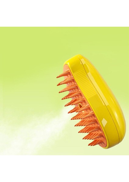 Pet Buharlı Fırça 3 In1 Buharlı Kedi Fırçası Dökülme Için Pet Steamer Fırçası Masaj Için Çok Fonksiyonlu Pet Bakım Fırçası Pet Epilasyon Aracı Kediler ve Köpekler Için Tarak (Sarı) (Yurt Dışından)