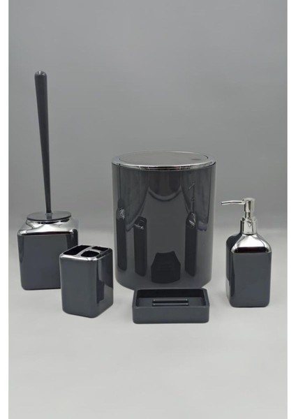 5 Parça Kare Banyo Seti Füme – PBY-102 C320.049