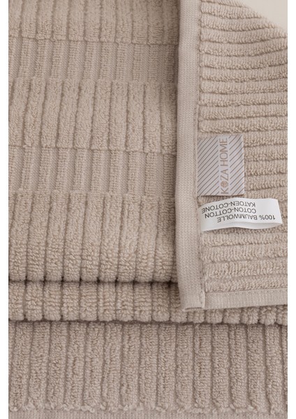 Ivory Bej Bordürlü Mikro Fiber Pamuk 2li Banyo Havlusu Seti 50 x 90 - 70 x 140 1104A indirimleri