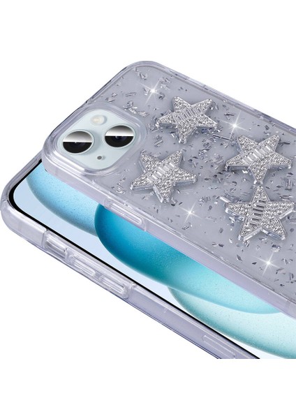 Apple iPhone 15 ile Uyumlu Airbagli Simli Arka Yüzeyli Kapak modelleri