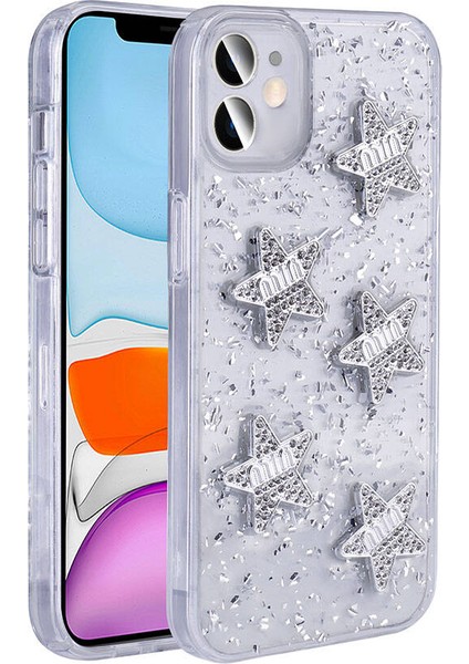 Apple iPhone 11 ile Uyumlu Airbagli Simli Arka Yüzeyli Kapak