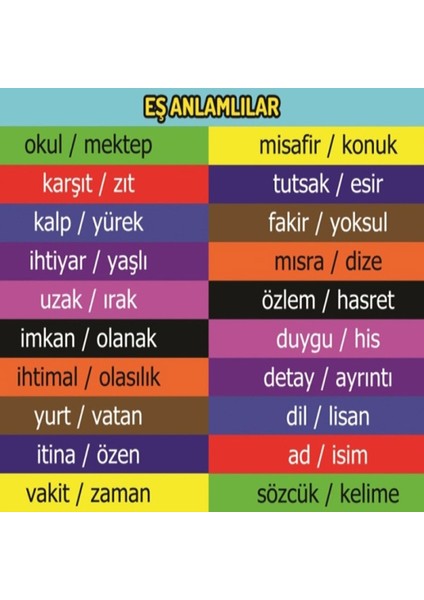 Eş Anlamlılar - Merdiven Giydirme - MG124