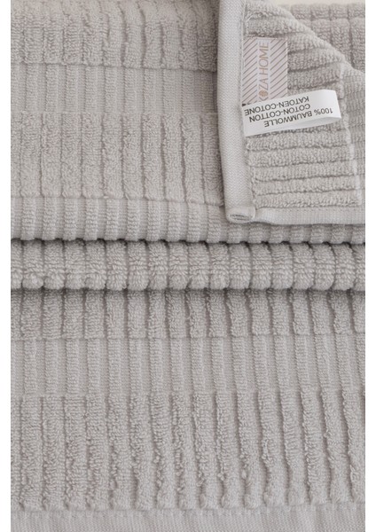 Ivory Gri Bordürlü Mikro Fiber Pamuk 2li El Yüz Havlusu Seti 50 x 90 - 50 x 90 110A indirimleri