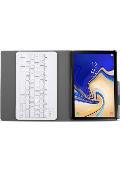 Galaxy Tab A 10.5 T590 / T595 Için Bluetooth Klavye Pu Kılıf (Yurt Dışından)