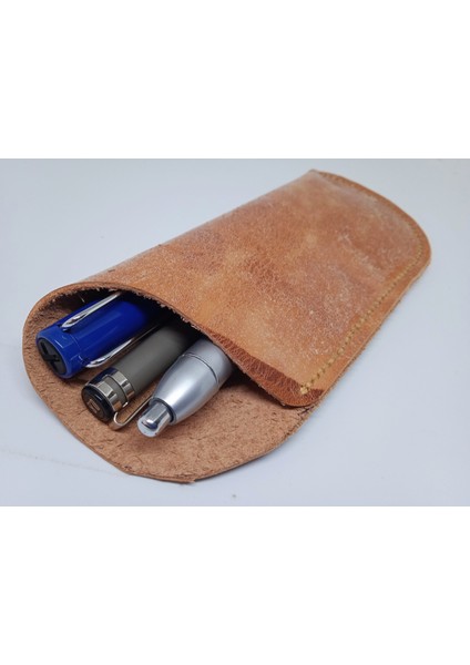 Hakiki Deri El Emeği Özel Kalemleriniz Için Kalem Kutu 17,5 cm 7 cm