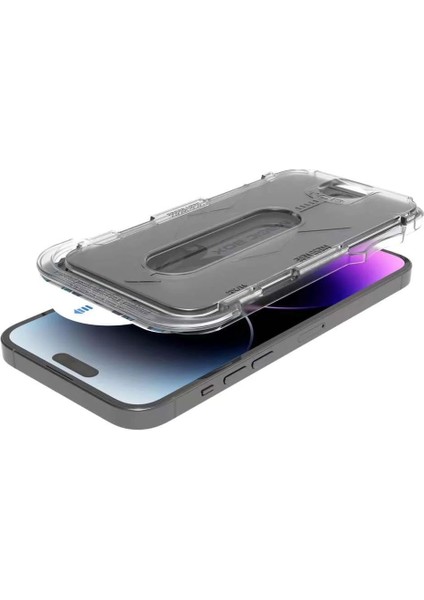 D+ iPhone 15 Pro Max Uygulama Aparatlı Ekran Koruyucu Privacy
