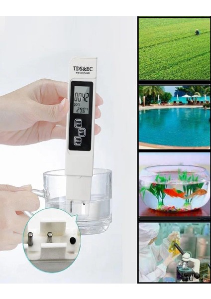 Tds&ec Metre Su Ölçme Termometre Kaliteli Su Iletkenlik Test Cihazı Topraksız Tarım modelleri