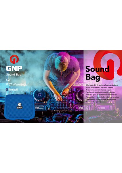 Sound Bag Bluetooth Hoparlör Mavi