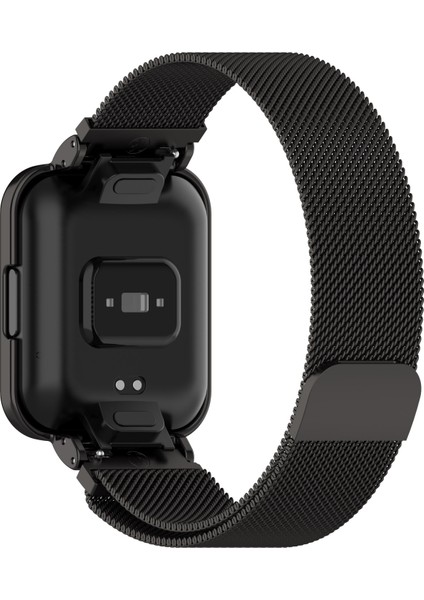 Xiaomi Redmi Watch 2 Lite Için Saat Çerçeveli Metal Kayış Siyah (Yurt Dışından)