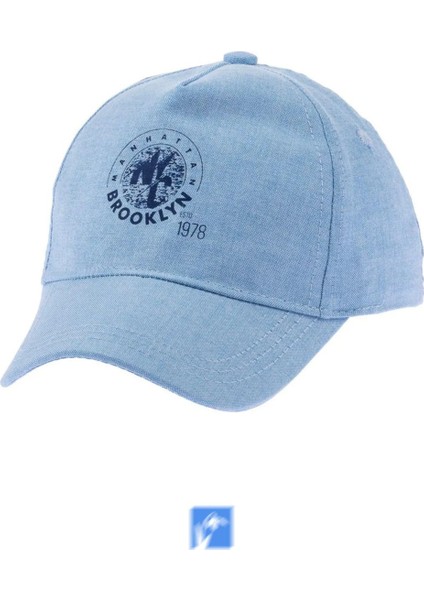 %100 Pamuk Erkek Çocuklar Için Güneş Şapkası ( 4-8 Yaş ) ( Size 52 )