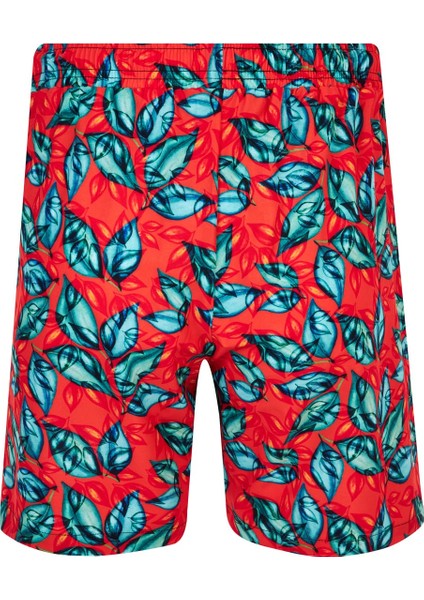 Erkek Deniz Havuz Şortu Desenli Watson S265 Mercan fiyatları