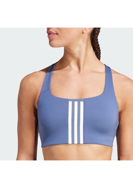 IT6629 Power Impact Train Medium-Support 3-Stripes Bra Lila