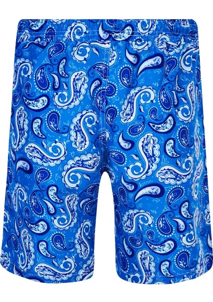 Erkek Deniz Havuz Şortu Desenli Wyatt S264 Açık Lacivert fiyatları