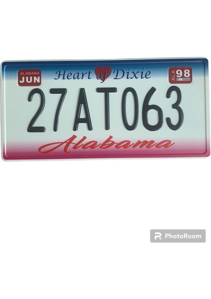 Alabama Amerika Dekoratif Plaka ( 29 cm 14 cm )