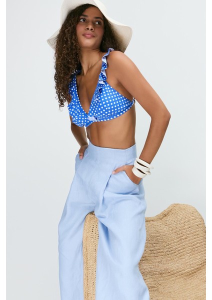 Fırfırlı Üçgen Bikini Takım 3277 Lacivert fiyatları