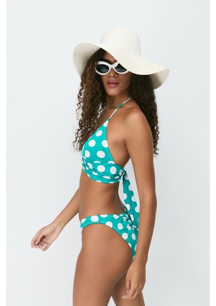Halka Detay Üçgen Bikini Takım 3278 Yeşil modelleri
