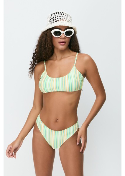 Ip Askı Bikini Takım 3268 Yeşil/sarı