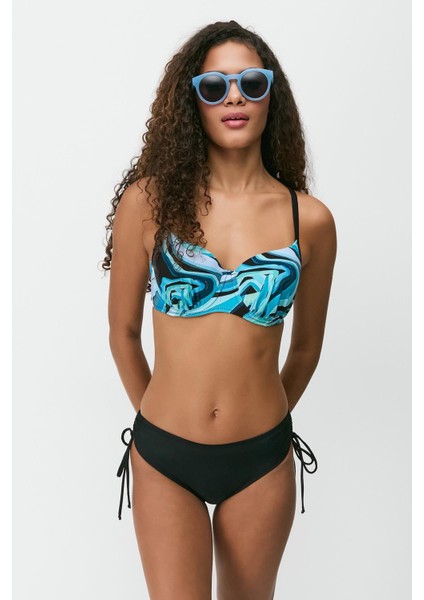 Kaplı Bikini Takım 3261 Siyah/turkuaz