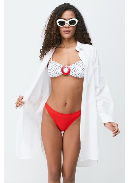 Straplez Bikini Takım 3282 Kırmızı/lacıvert