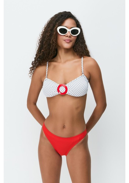 Straplez Bikini Takım 3282 Kırmızı/lacıvert indirimleri
